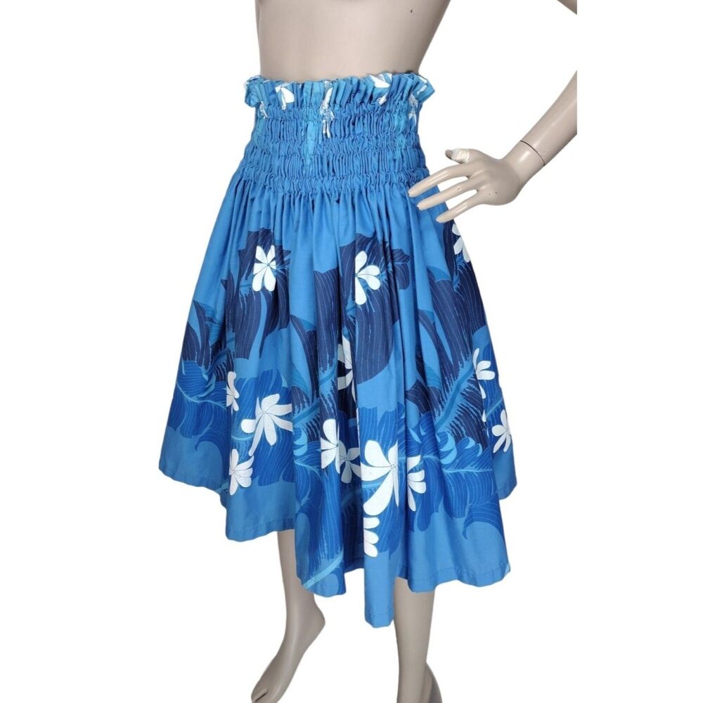 Vintage Pa'u Handmade Floral Hawaiian Full Circle Midi Swing Skirt OSFM